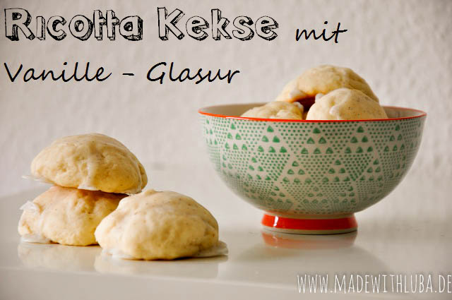 Ricotta Kekse mit Vanille-Glasur