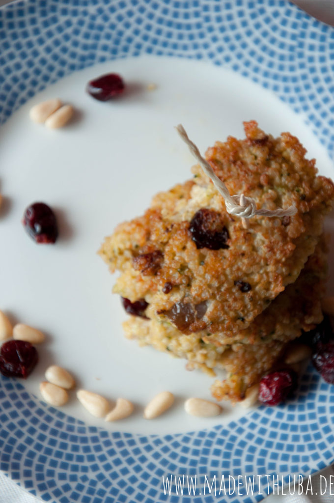 Quinoa Puffer Nahaufnahme von oben