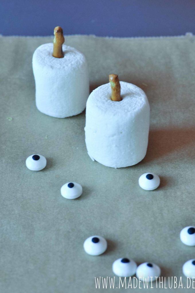 Marshmallows mit Salzstange