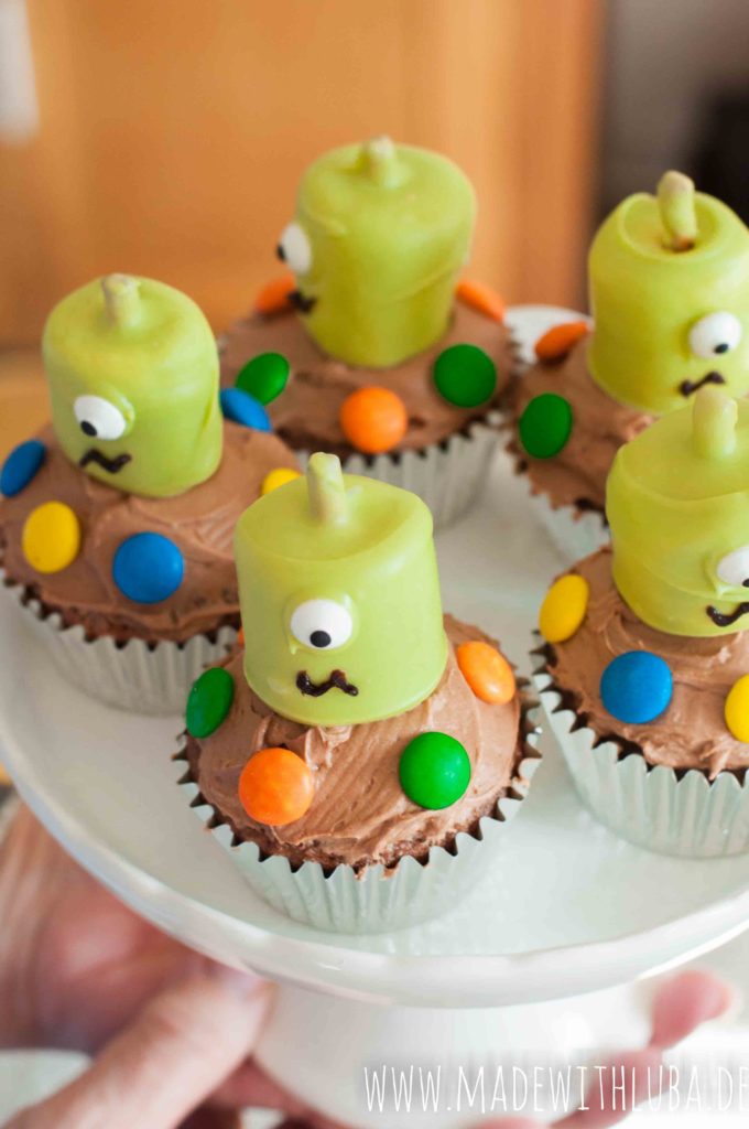 Alien Cupcakes Ansicht von oben