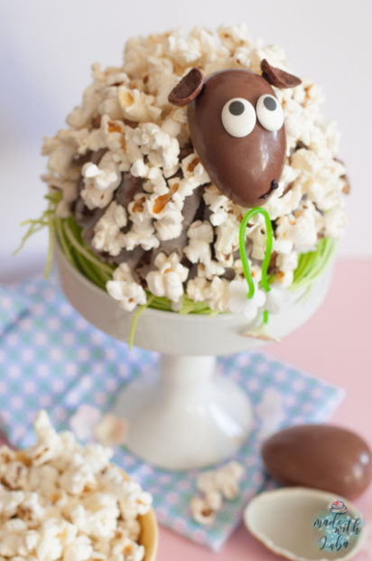 Schäfchenkuchen Ansicht von der Seite
