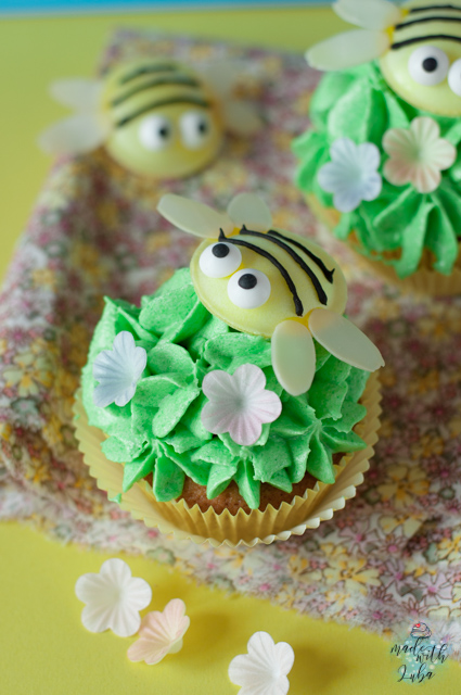 Süße Bienchen-Cupcakes mit leckerem Buttercream-Frosting